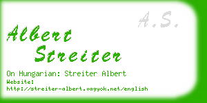 albert streiter business card